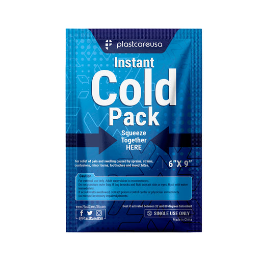 6" x 9" Instant Cold Packs for Pain Relief, Swelling, Sprains (Case of 25 Disposable Packs) - My DDS Supply
