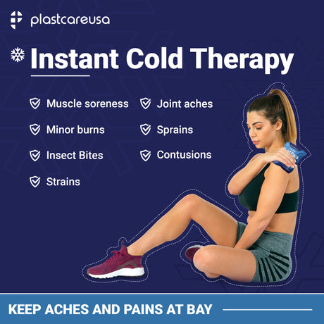5" x 6" Instant Cold Packs for Pain Relief, Swelling, Sprains (Case of 25 Disposable Packs) - My DDS Supply