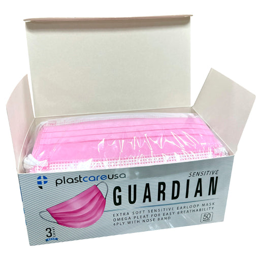 4-Ply ASTM Level 3 Surgical Masks (Pink) Box of 50 by PlastCare USA - My DDS Supply