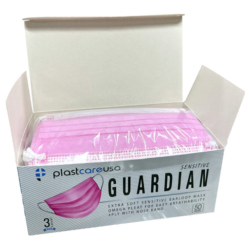 2000 4-Ply ASTM Level 3 Surgical Masks (Pink) by PlastCare USA (40 Boxes of 50) - My DDS Supply