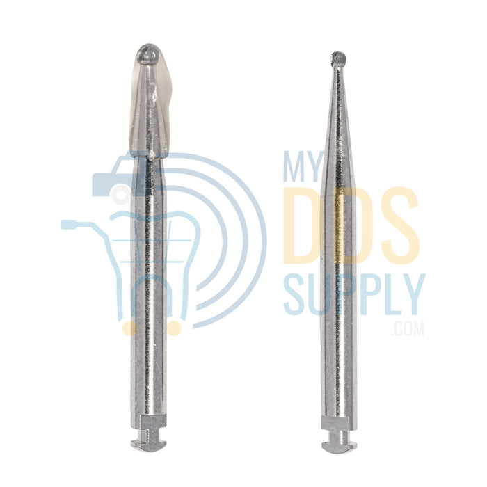 10 RA2 Surgical Length 25mm Round Carbide Dental Burs for Slow Speed Handpiece Right Angle Latch SL - My DDS Supply