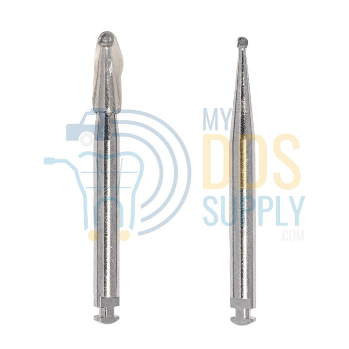 100 RA2 Surgical Length 25mm Round Carbide Dental Burs for Slow Speed Handpiece Right Angle Latch SL - My DDS Supply