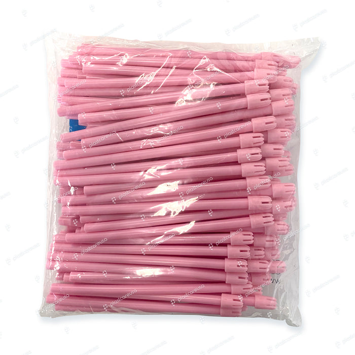 1000 Pink Saliva Ejectors (10 Bags) by PlastCare USA - My DDS Supply