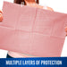 500 Pink 3-Ply 13x18 Dental Patient Towel Bibs (Case of 500) by PlastCare USA - My DDS Supply