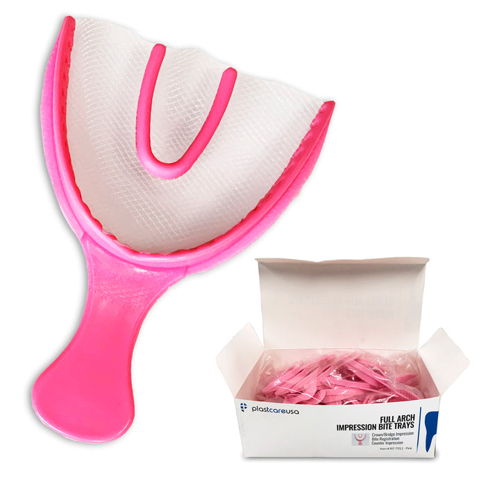 600 x Full Arch Pink Bite Registration Impression Trays (20 Boxes) - My DDS Supply