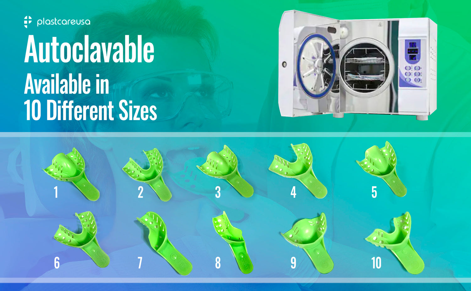 #7 Upper Left Lower Right Autoclave Perforated Impression Trays (Bag of 12) by PlastCare USA - My DDS Supply
