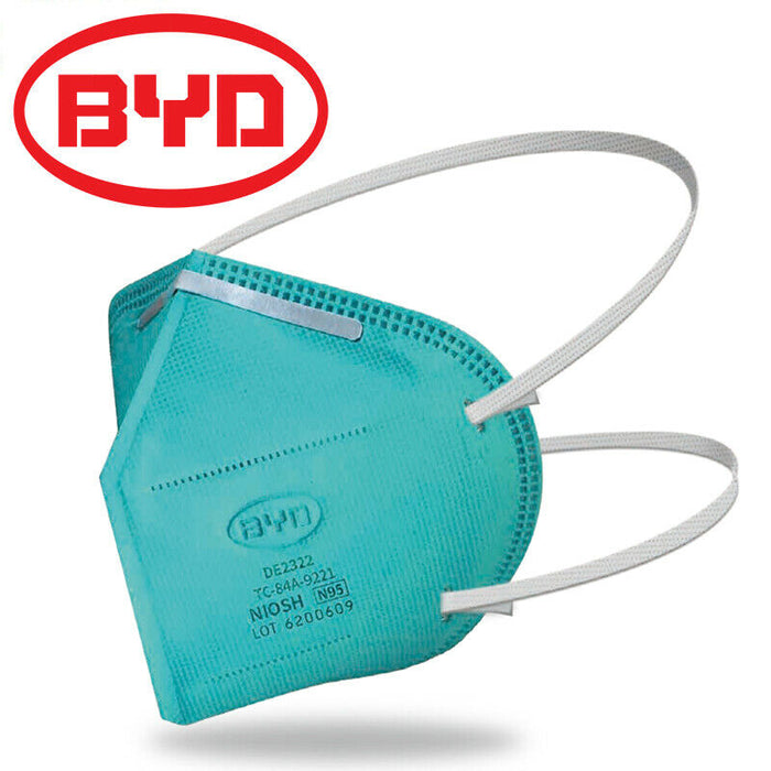 100 BYD N95 Sealed Protective Disposable Face Masks DE2322 (Blister Pack) - My DDS Supply