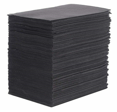 500 Black 3-Ply Dental Tattoo Patient Towel Bibs (Case of 500) by PlastCare USA - My DDS Supply
