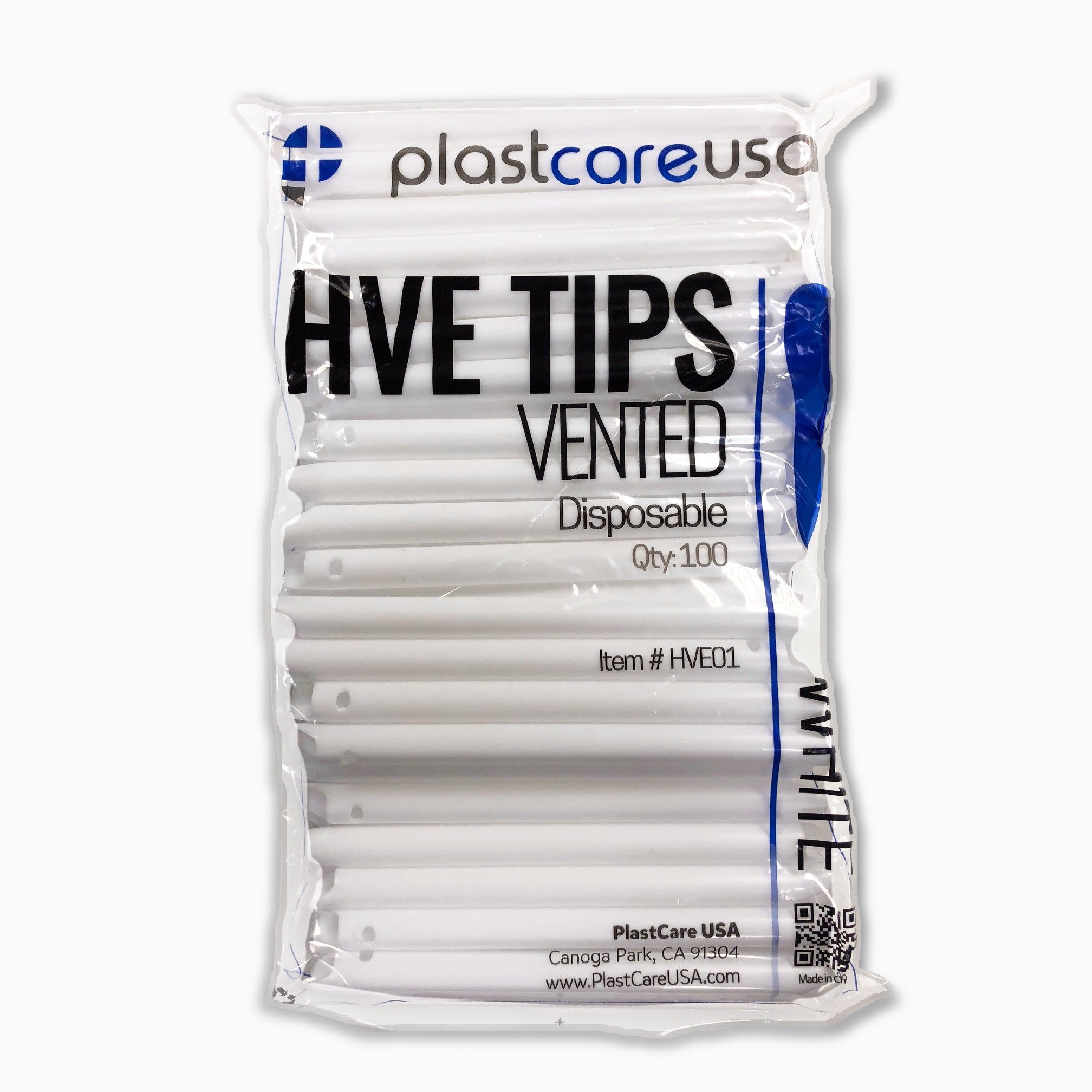 100 Pack Colorful Rainbow Vented Dental HVE Evacuation Suction Tips – Disposable Plastic